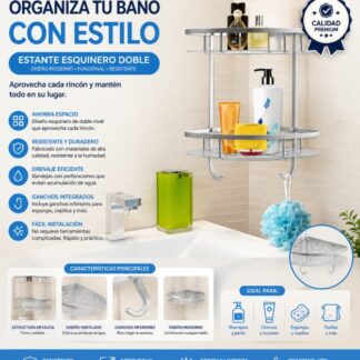 Esquinero de baño para regadera
