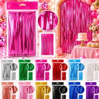 Cortina metalica de fiesta $12 pz $100 la docena