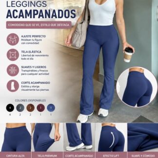 YJ27D Leggins acampanado