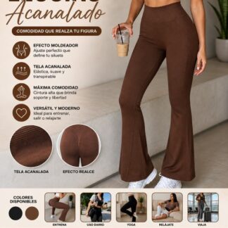 YJ2096 Leggins acanalado - Vino, M