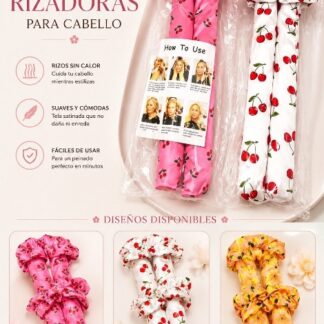 Set Rizador Sin Calor - rosa/cereza