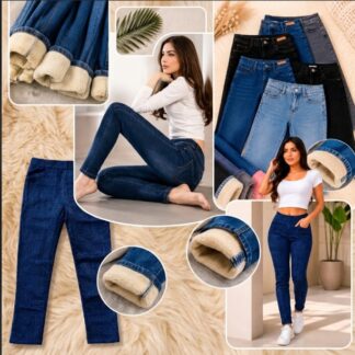 Pantalon de mezclilla afelpado