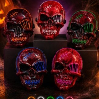 Mascara De calavera LED - Naranja