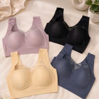 Top sin Costuras con detalle de malla - XXL, Azul fuerte