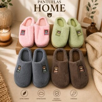 Pantuflas Home Osito - Beige, 40/41
