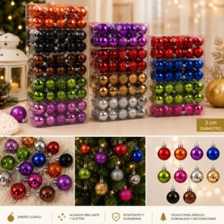 Paquete de 24pz de Esferas- 3cm - FIUSHA