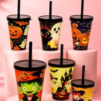 Vaso de Hallowen - naranj brujita calabaza