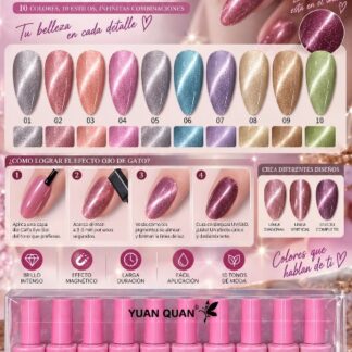 A-L187 Gelish Efecto de Gato Mod. 1 $20 pz $190 gama de 10 pzs (linea)