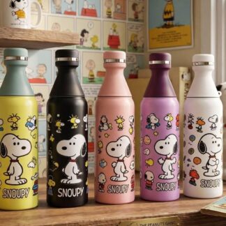 Termo Snoppy Tipo botella (linea) - Rosa Claro
