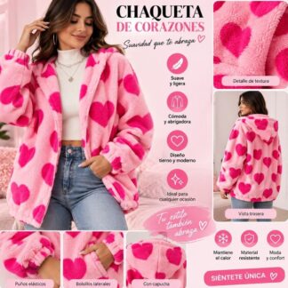 Chamarra de Corazones (linea) - Corazones negros, L