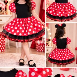 Vestido minnie Talla 6/7 (incluye diadema )