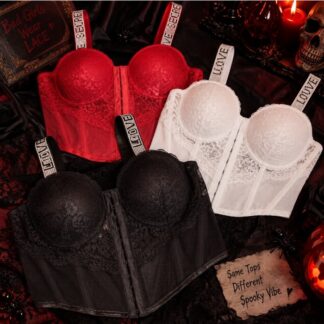 96077 top tipo bustier LOVE - Rojo, S