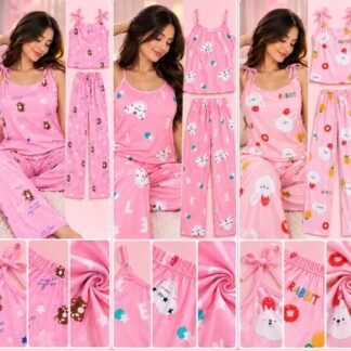 Pijama de tirantes y pantalon - Conejo con naranjita